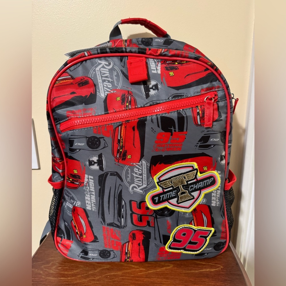 Disney collection Cars Lightening McQueen backpack, lunch box combo